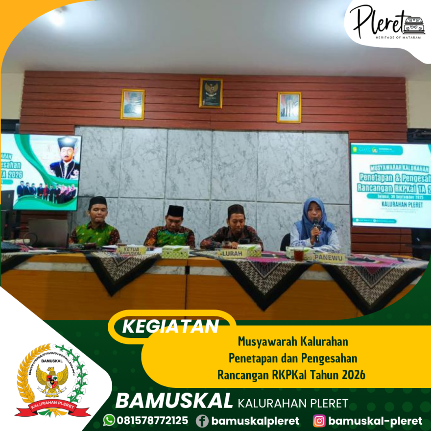 Musyawarah Kalurahan Pleret: Bamuskal Bersama Lembaga dan Pamong Tetapkan RKPKal 2026